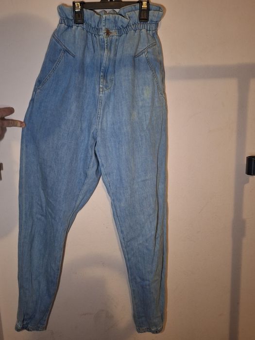 Сини дънки широки Zara