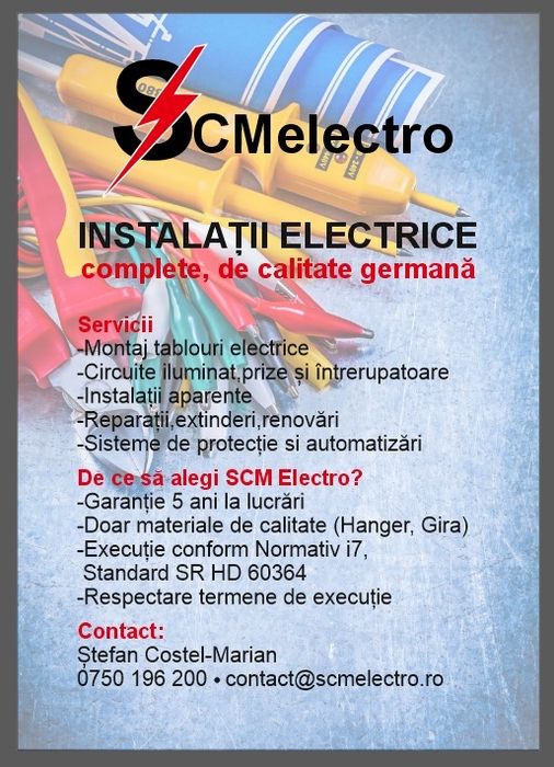 Instalatii Electrice complete, de calitate germană