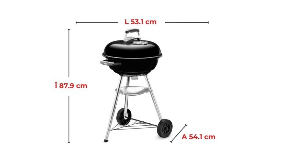 Gratar carbuni Compact Kettle 47 cm - Negru