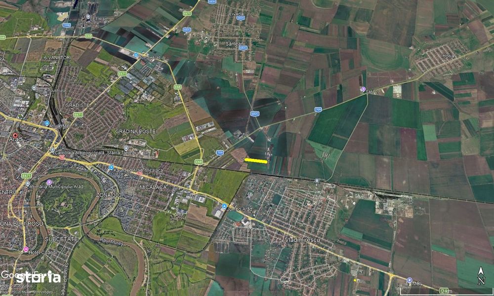 2.2 ha teren vizavi de uzina electrica Arad