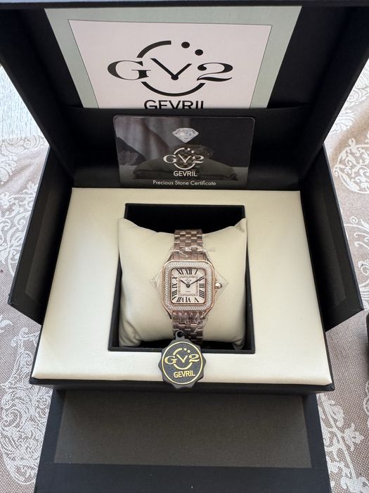 Ceas de dama Givril cu cuart elvetian cu diamant