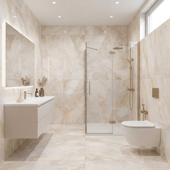 Gresie tip marmura Ravena Cream F P 600X1200X8 R Somat 1L