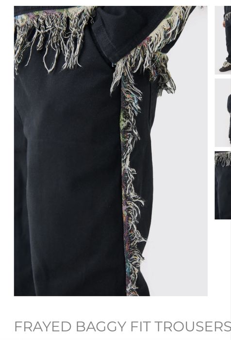 Pantaloni Baggy cu model raiat
