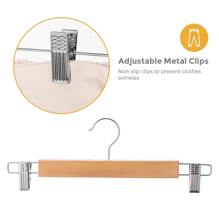 Вешалка для одежды для брюк, юбок, верхней плечики с зажимом 1b