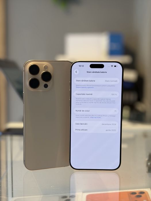 **ATS GSM**iPhone 16 PRO MAX 256GB Desert/Baterie100%/Garantie