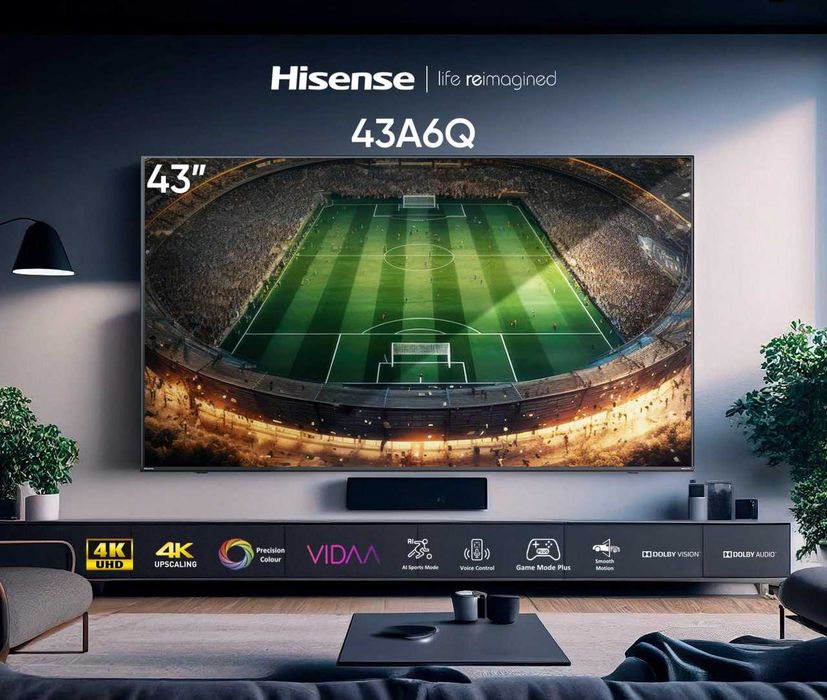 Телевизор Hisense (43) SMART Android TV A6Q Series  4K  Доставка