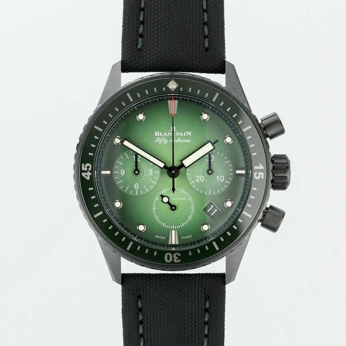 Blancpain Fifty Fathoms Bathyscaphe Chronograph Flyback Green dial