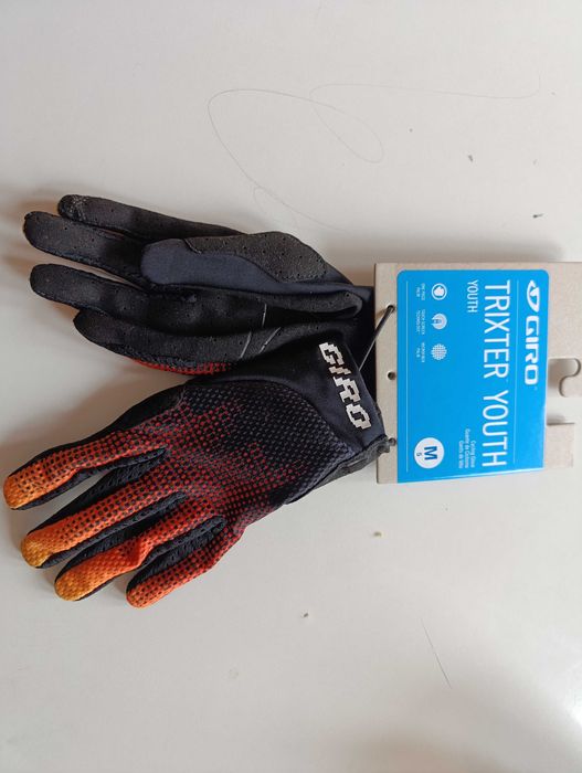 ЧИСТО НОВИ Детски Ръкавици за Велосипед Giro Trixter - р-р M, Оранжеви