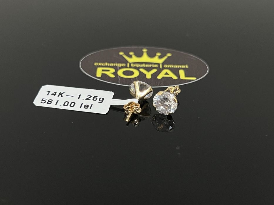 Bijuteria Royal CB : Cercei dama aur 14k  1,26 grame