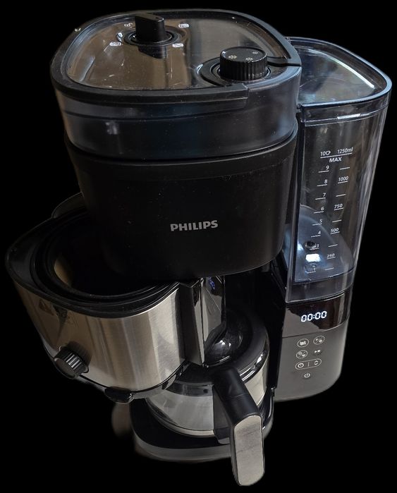 Cafetiera PHILIPS HD7900/50 All-in-1Brew HD7900/50, 1.25l, 1000W, 10 cesti, negru-argintiu