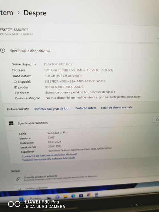 Laptop gaming asus i7 g614j