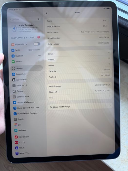 Apple iPad Pro 11 m2 2022 gen 5 512GB