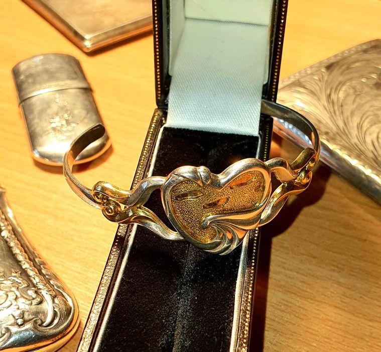 Cadou unic, brățară din argint cu aur! Brooks & Bentley.