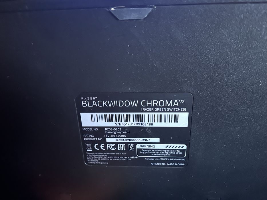 Tastatura gaming Razer chroma v2