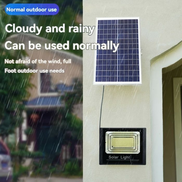 Комплект соларна лампа с дистанционно и соларен панел, 300W, IP66