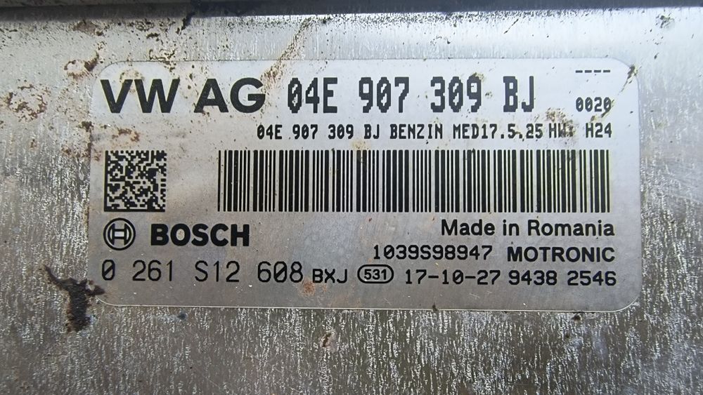 ECU Компютър VW Audi Skoda Seat 1.4 TSI MED17.5.25
Номер: 04E 907 309 BJ
Свален от работещ автомобил.
Подходящ за VW / Audi / Skoda / Seat бензин TSI