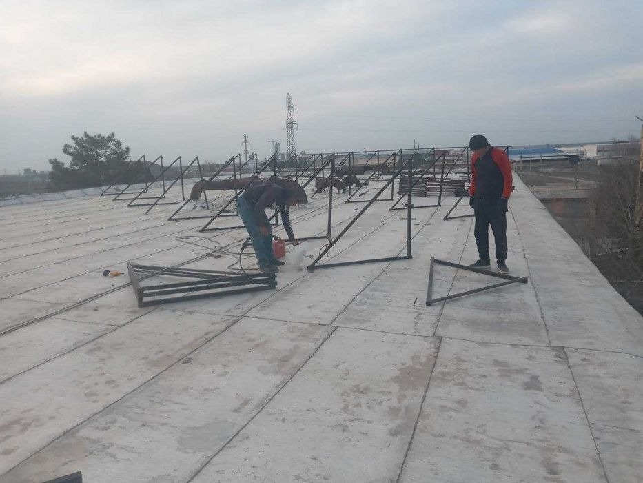 Куёш панелларини хонадон ва ташкилотларга урнатиш, исталган кувватда.