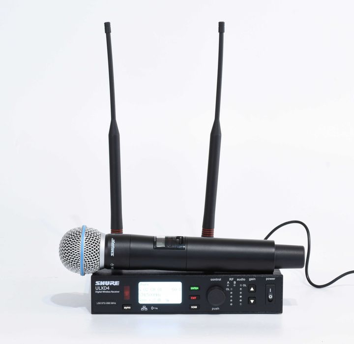 Wireless microfon SHURE ULXD4 BETA 58A + case cadou PLATĂ MARE