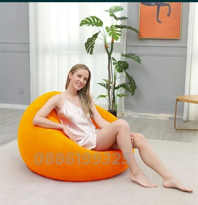 Надуваем фотьойл Пуф Барбарон, 110см Кресло за отдих