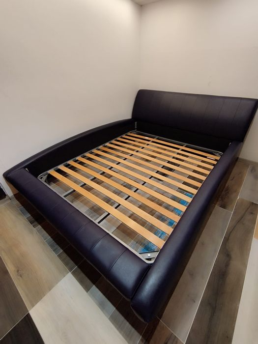 Vand pat dublu matrimonial tapițat  piele 160x200