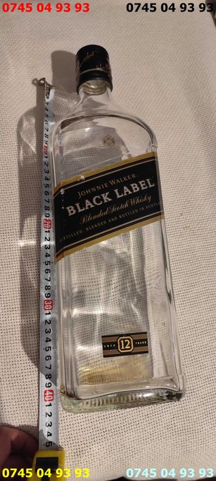 sticla goala ambalaj BLACK LABEL JONNIE WALKER de 12 ani  3 litri