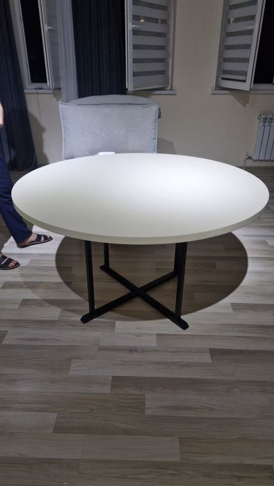 Стол круглый. Dumaloq stol. Подкаст. Лофт стол