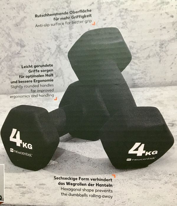 Set 2 gantere x 4kg(greutati pentru brate/fitness)