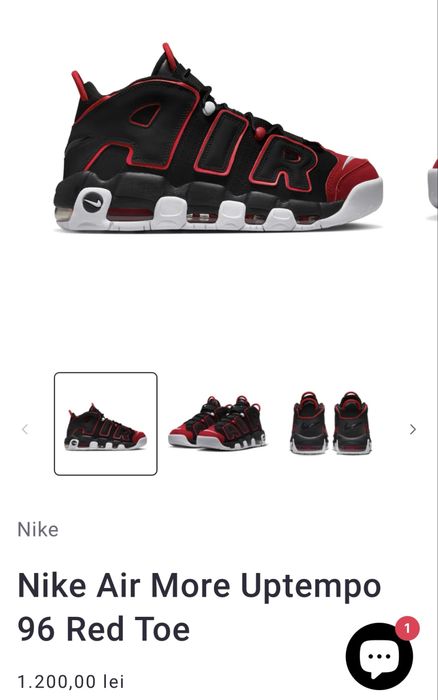 Nike air more uptempo 96 red toe