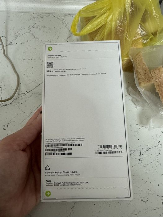 Iphone 17promax 256gb