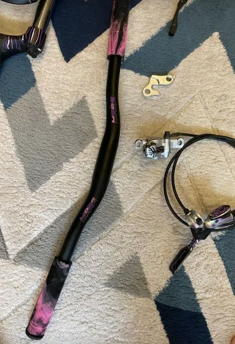 Piese Bicicletă MTB - Cadru, Furcă, Frână Hidraulică (Custom Paint)