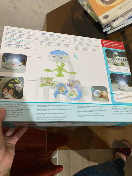 Новая Музыкальный мобыл и ночник 0+ для кровати и коляски