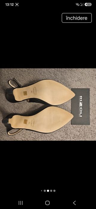 Pantofi negri din piele