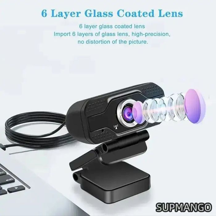 Usb Веб-камера Full HD со стереомикрофоном