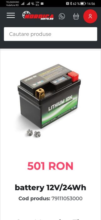 Baterie litium 12v 24wh Ktm atv quad scuter skyjet buggy en gros