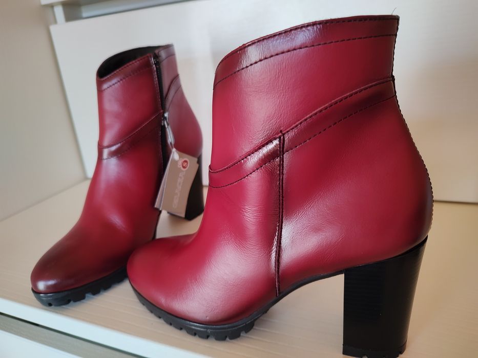 Чисто нови дамски боти от естествена кожа Gracia