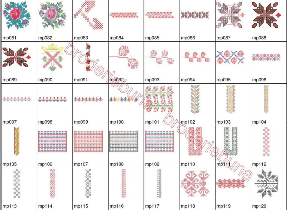 broderie MOTIVE POPULARE ROMANESTI ptr masina de brodat vol1 / 260buc