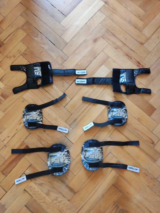 Комплект ролери, каска и протектори action pw-117 set blue