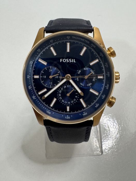 Ceas Fossil Sullivan gmt calendar. Aur roz