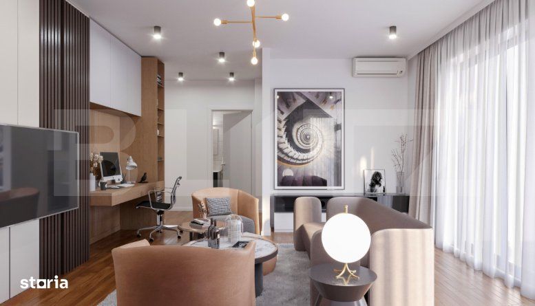 Apartament cu 2 camere, 38 mp, Ansamblu Rezidential, zona RIVUS