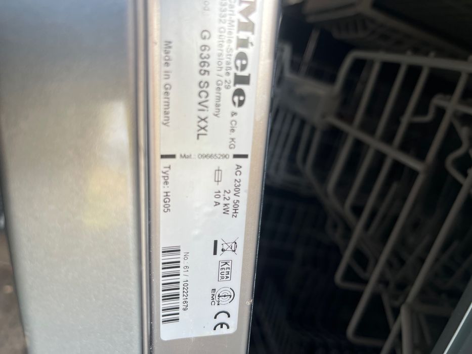 Miele G6365 SCVI XXL съдомиялна за пълно вграждане