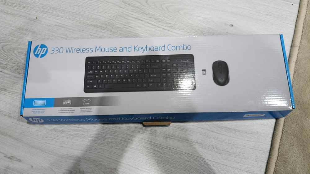 Kit tastatura si mouse wireless HP 33 0, USB, negru PRET FIX