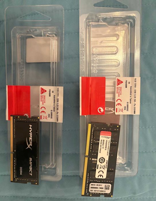 2 x HyperX Impact, 16GB DDR4, 3200MHz, CL20, 1.2v