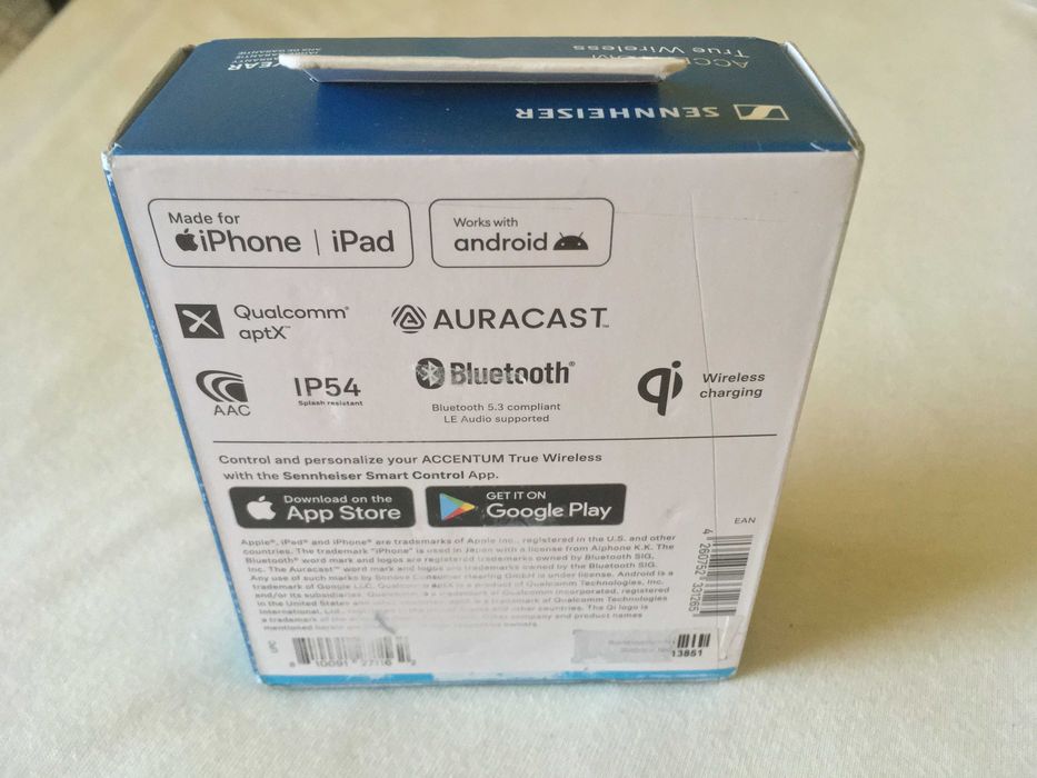 casti wireless Sennheiser Accentum, noi, garantie 2 ani, bluetooth, fara fir