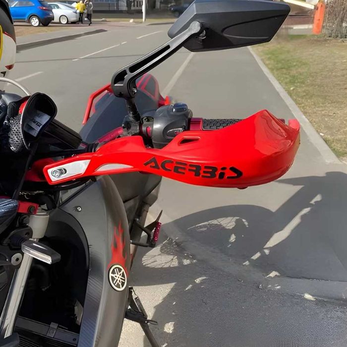 Универсални Acerbis предпазители/гардове за ръце на мотор - Червени.