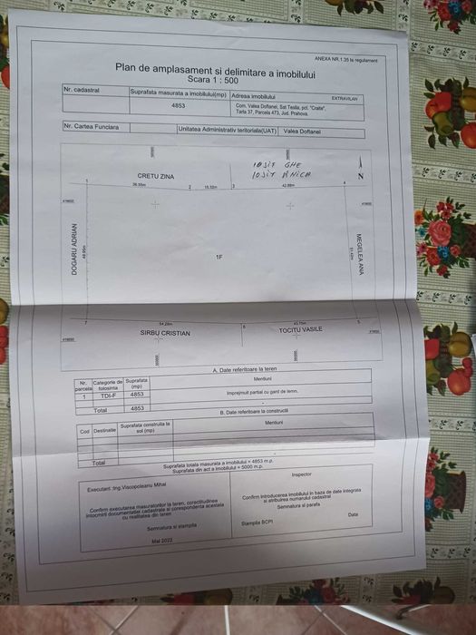 Teren de vanzare Valea Doftanei zona Craite 2426 mp