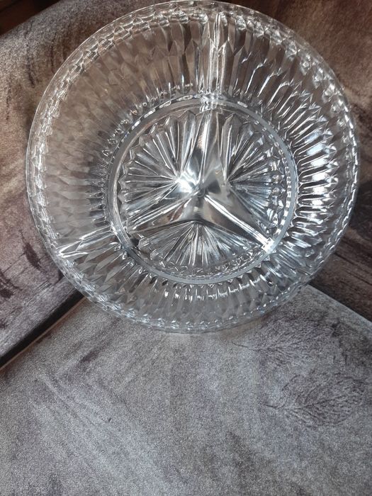 Плато кристално за сервиране; Чинийки за бяло сладко