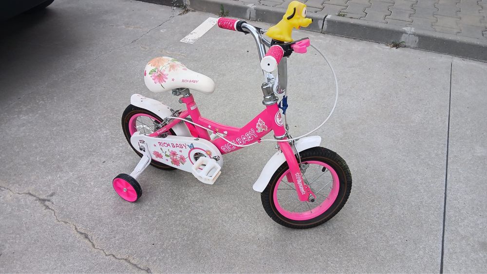 Bicicletă fetițe Rich Baby 12 inch – Stare buna, folosită de câteva ori