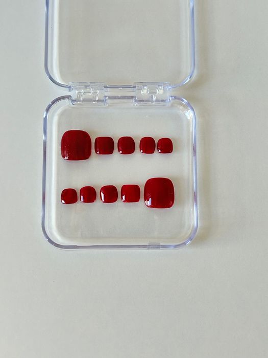 Unghii PressON - pedichiura - cu kit de aplicare