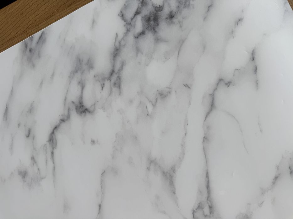 Фотографски фон, винил кафяво и бяло дърво + бял мрамор