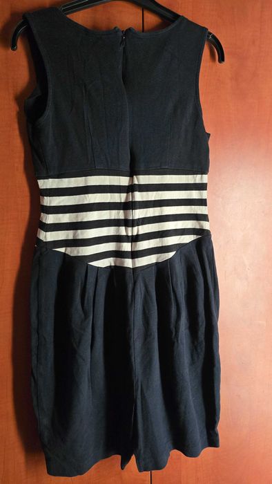 Oberon by Ebi - rochie dama negru cu dungi albe, L